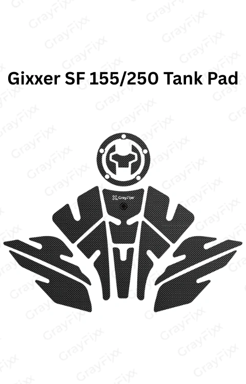 Gixxer SF Full Tank Pad with Knee Pad | Full Tank Pad Compatible with Gixxer SF, Premium Finish, Waterproof, Pack of 1